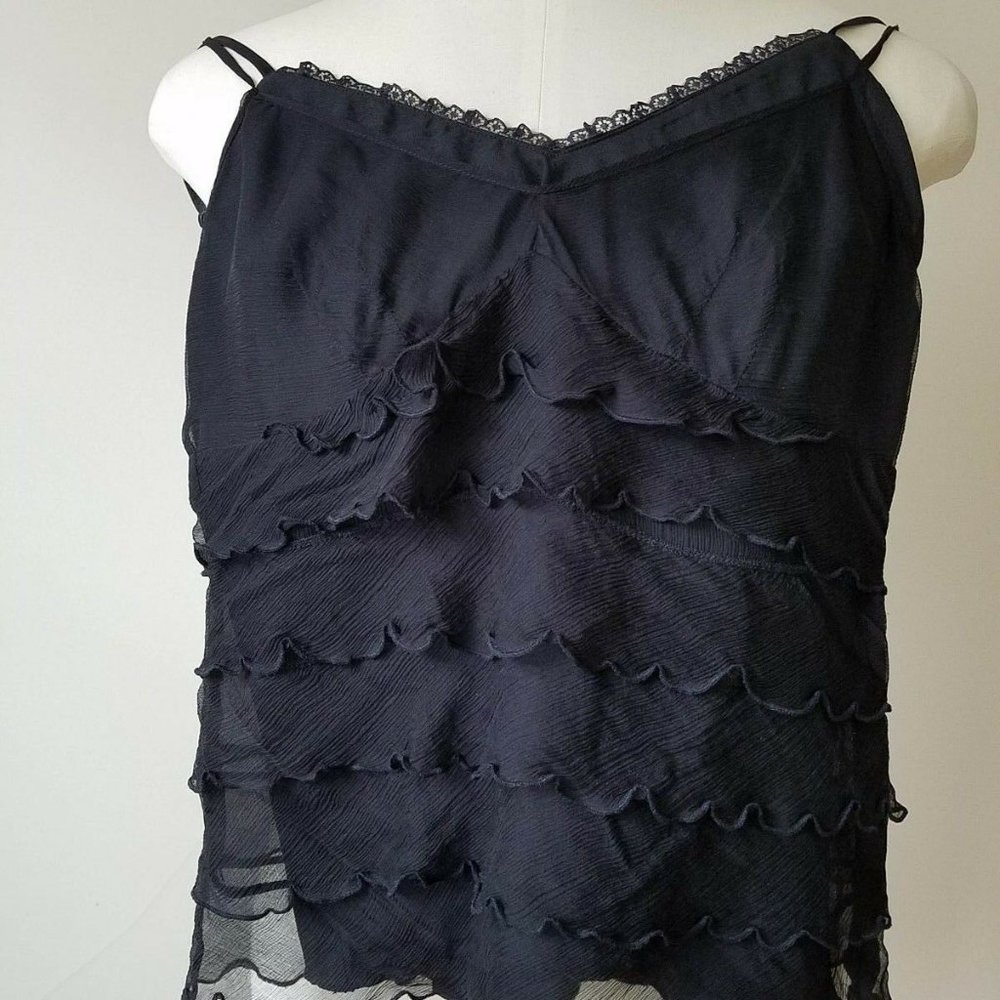 Laundry By Shelli Segal Black Chiffon lining Lace